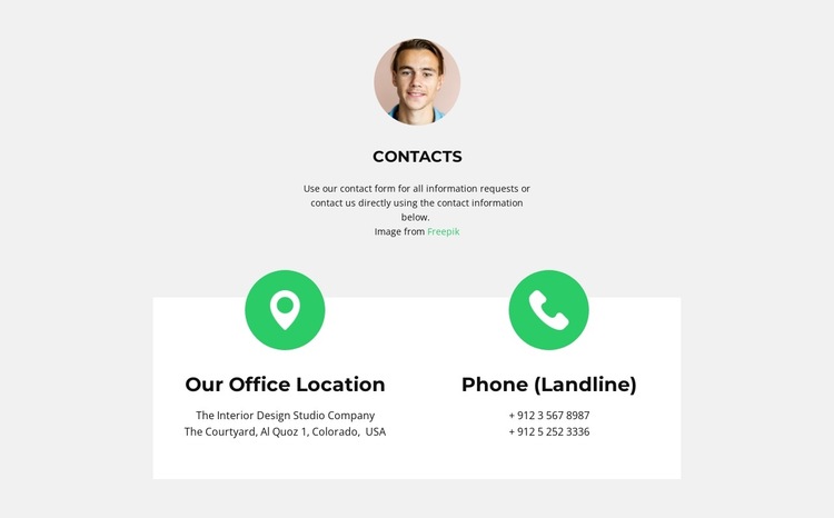 Save your contacts HTML5 Template