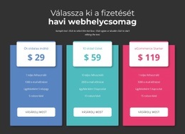 Válassza Ki A Havi Fizetési Tervet Webdesign