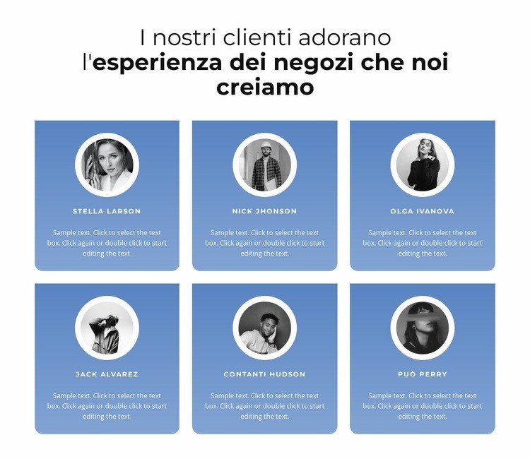 Testimonianze con gradiente Costruttore di siti web HTML