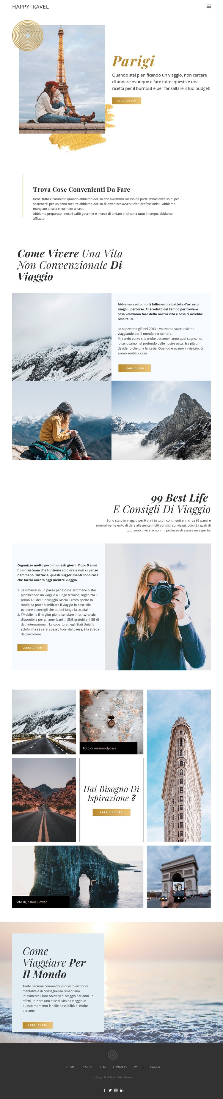 Viaggia in diretta Modelli di Website Builder