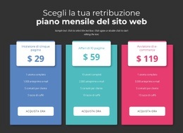 Scegli Il Tuo Piano Mensile Di Pagamento - Bellissimo Design Del Sito Web