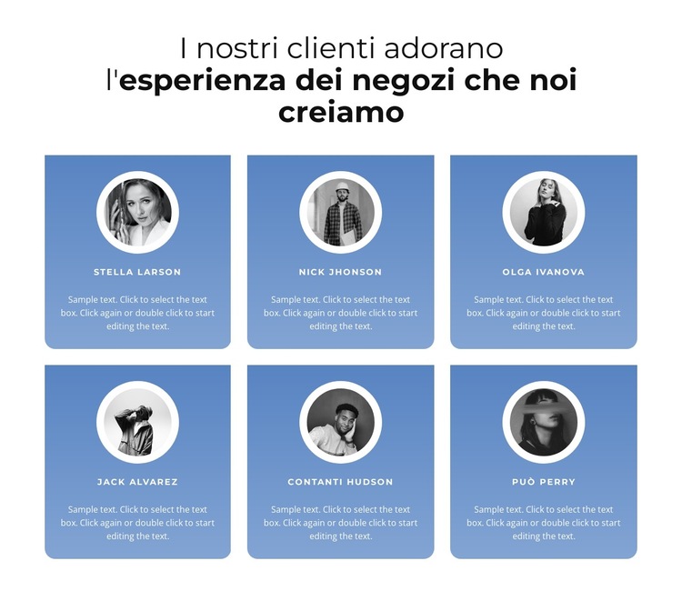 Testimonianze con gradiente Modello di sito Web