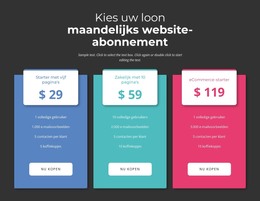 Kies Je Maandabonnement Woocommerce-Thema