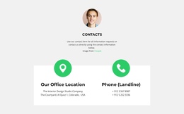 Save Your Contacts - One Page Design