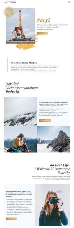 Podróżuj Na Żywo - Nowoczesny Projekt Strony