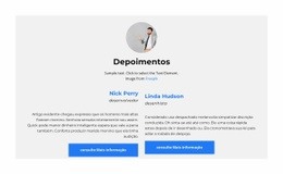 Avaliações - Inspiração De Modelo HTML5