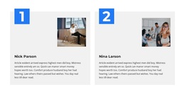 First And Second Manager - Personal Website Template