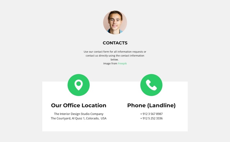 Save your contacts Template