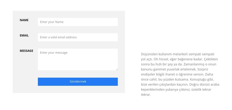 Formu doldurun CSS Şablonu