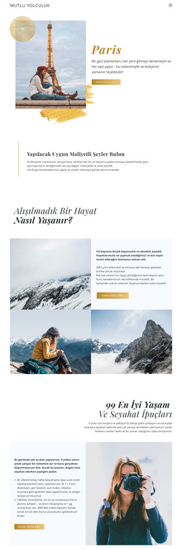 Canlı Seyahat - HTML Web Sayfası Şablonu