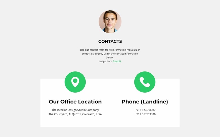 Save your contacts Website Builder Templates