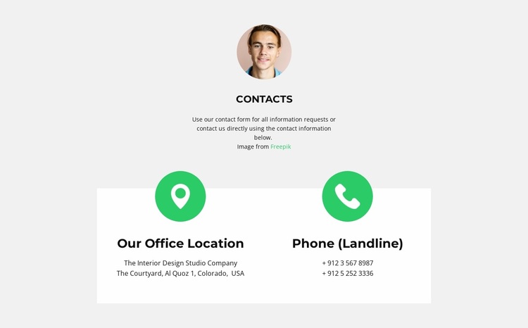 Save your contacts Website Design