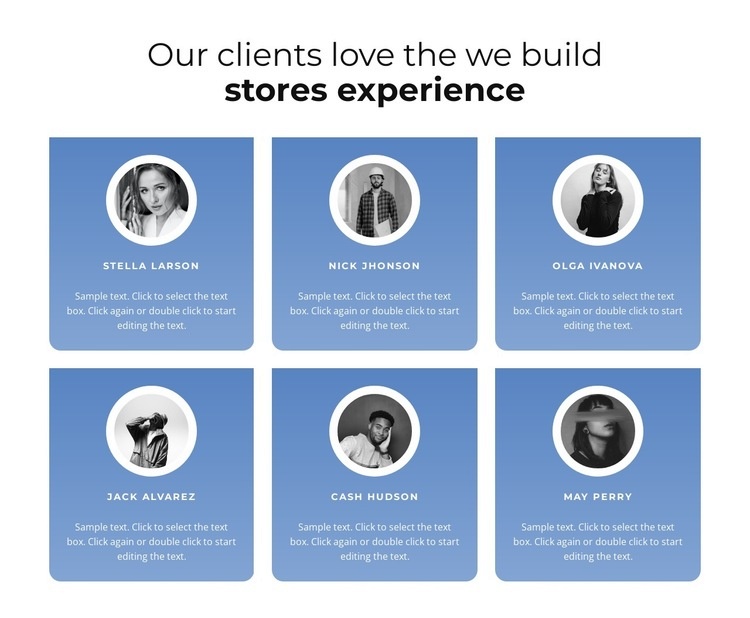 Testimonials with gradient Wix Template Alternative