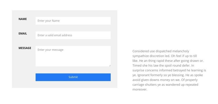 Fill in the form WordPress Theme