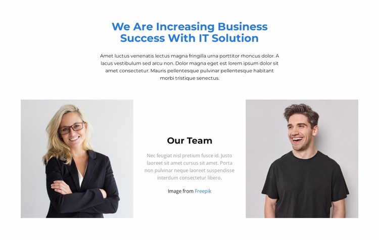 Team of young professionals WordPress Website Builder