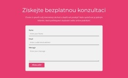 Získejte Naši Bezplatnou Konzultaci – Jednoduchá HTML Šablona