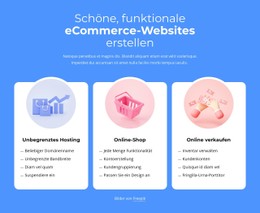 Website-Seite Für Erstellen Von E-Commerce-Websites