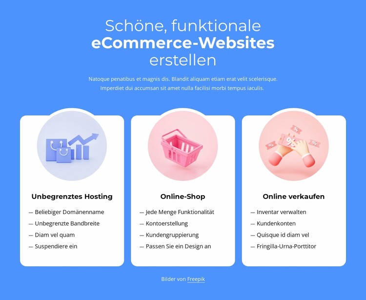 Erstellen von E-Commerce-Websites Joomla Vorlage