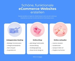 Fantastische Landingpage Für Erstellen Von E-Commerce-Websites