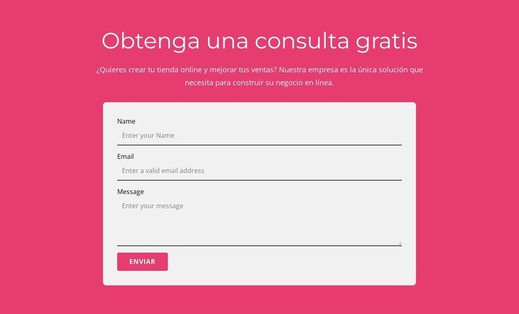 Obtenga nuestra consulta gratuita Diseño de páginas web