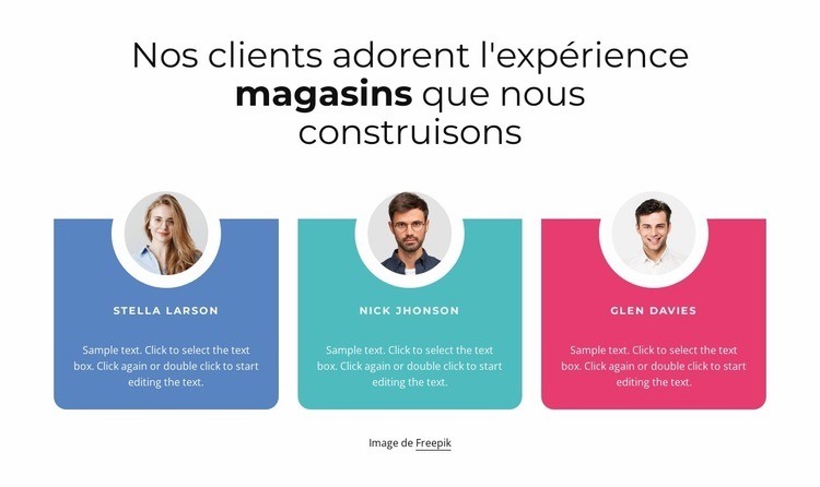 Nous aimons nos clients Modèles de constructeur de sites Web