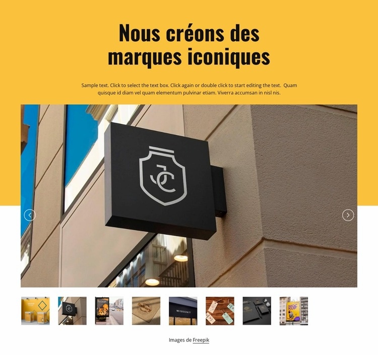 Créer une identité de marque iconique Modèles de constructeur de sites Web