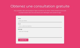 Obtenez Notre Consultation Gratuite - Modèle HTML Simple