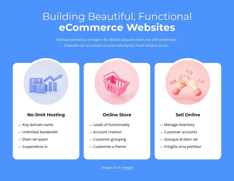 Building ecommerce websites HTML Template