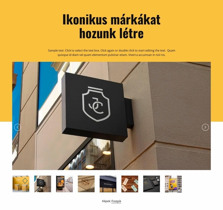 Ikonikus márkaidentitás kialakítása CSS sablon