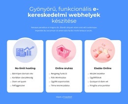 E-Kereskedelmi Webhelyek Készítése - Gyönyörű Weboldal Dizájn