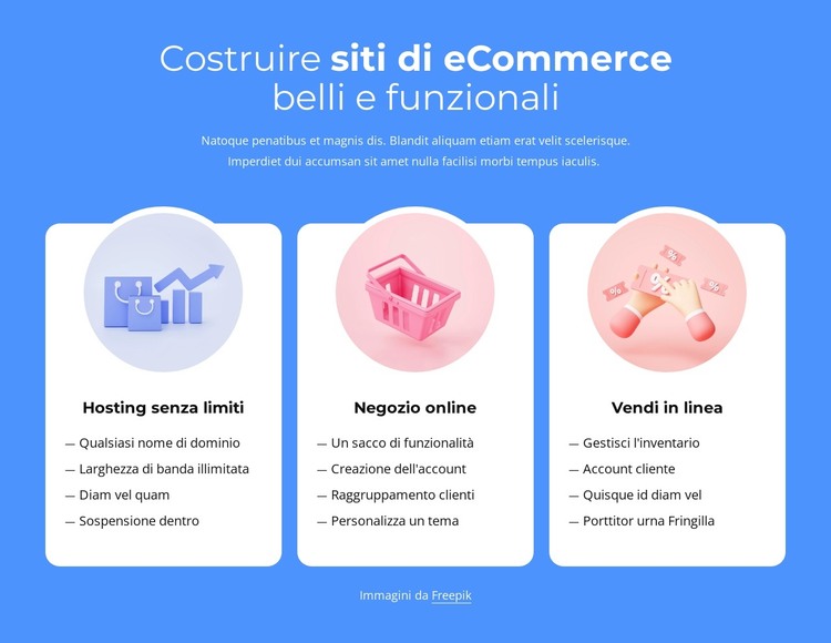 Realizzazione siti e-commerce Modello HTML