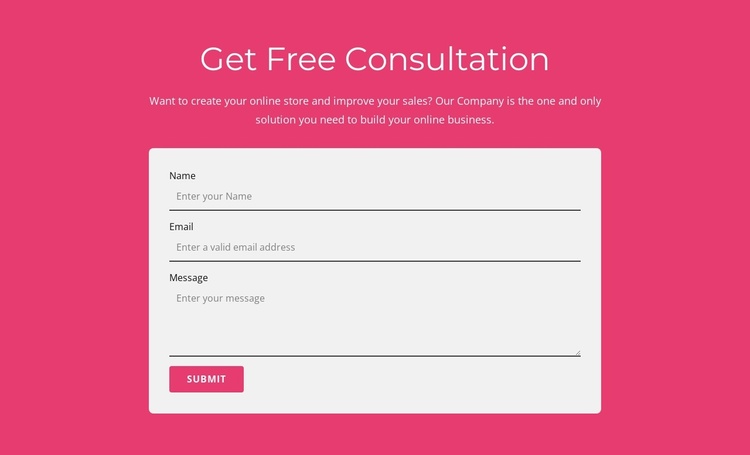 Get our free consultation Joomla Template
