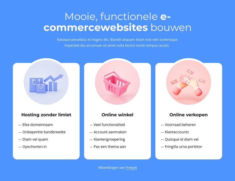 E-commerce websites bouwen CSS-sjabloon