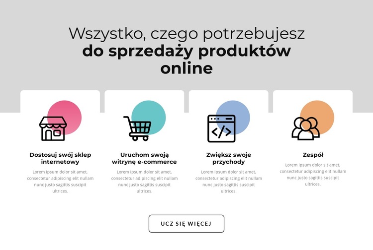 Ikony z kolorowymi kształtami Motyw WordPress