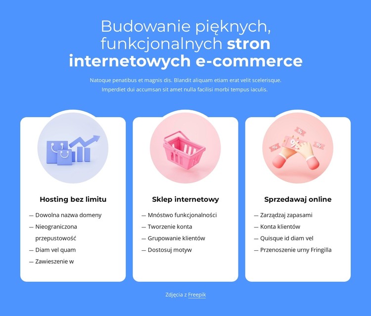 Budowanie witryn e-commerce Szablon CSS