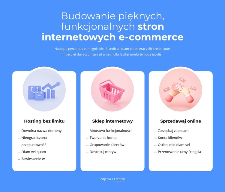 Budowanie witryn e-commerce Szablon witryny sieci Web