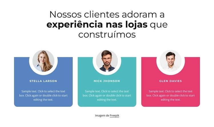 Amamos nossos clientes Modelos de construtor de sites