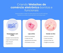 Criação De Sites De Comércio Eletrônico - Modelos De Construtor De Páginas Gratuitos