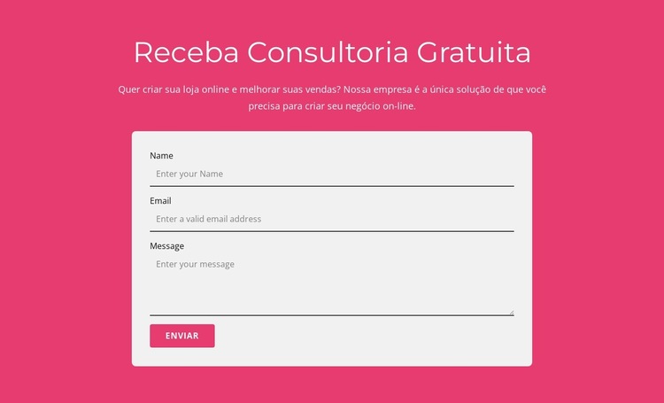 Receba nossa consultoria gratuita Modelo de site