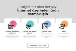 Renkli Şekiller Içeren Simgeler Temel CSS Şablonu