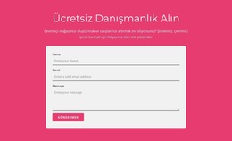 Ücretsiz Danışmanlığımızı Alın - Web Sitesi Oluşturucu Şablonu