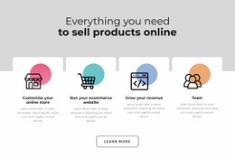 Icons With Colored Shapes Web Page Design