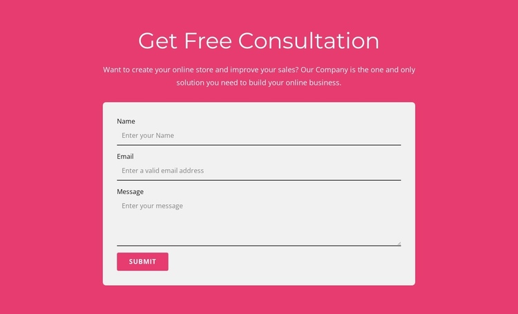 Get our free consultation Website Builder Software