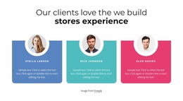 Layout Functionality For We Love Our Clients