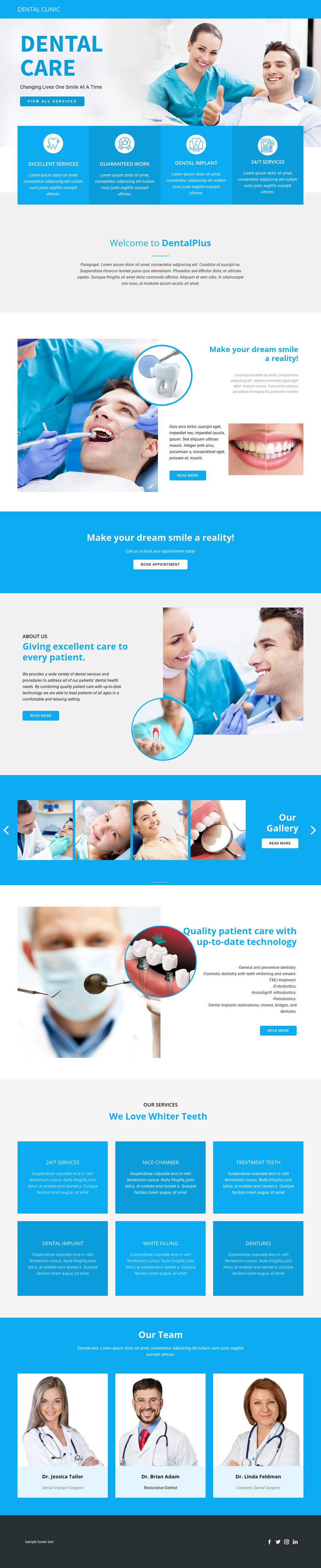 Dental care and medicine Squarespace Template Alternative