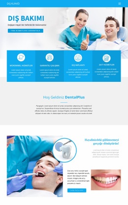 Diş Bakımı Ve Tıp Için Çarpıcı HTML5 Şablonu