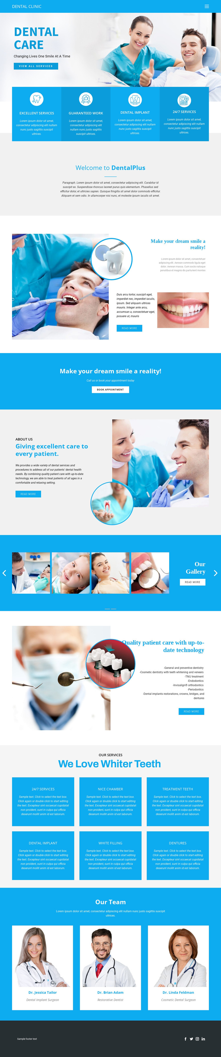 Dental care and medicine WordPress Theme