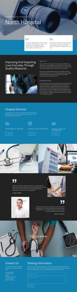 Hospital CSS Templates | Nicepage