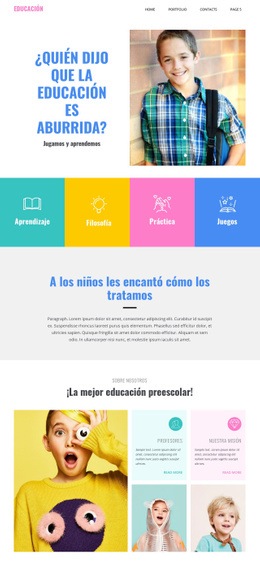 Diversión De Aprender En La Escuela - Creador De Sitios Web Personalizados