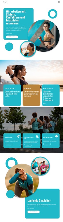 Trainingspläne Für Triathleten Und Läufer - HTML5-Vorlage
